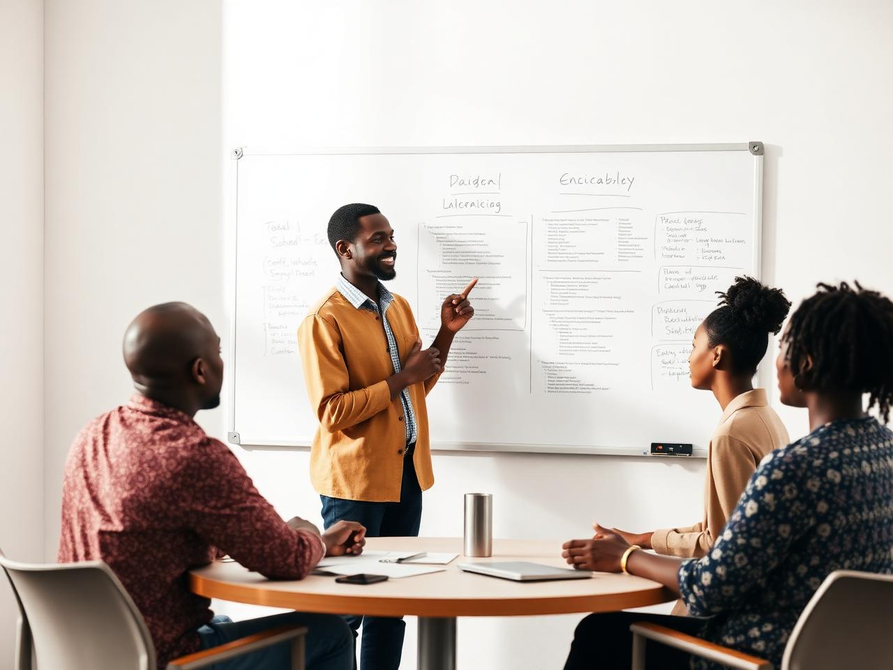 Human trainer mentoring students